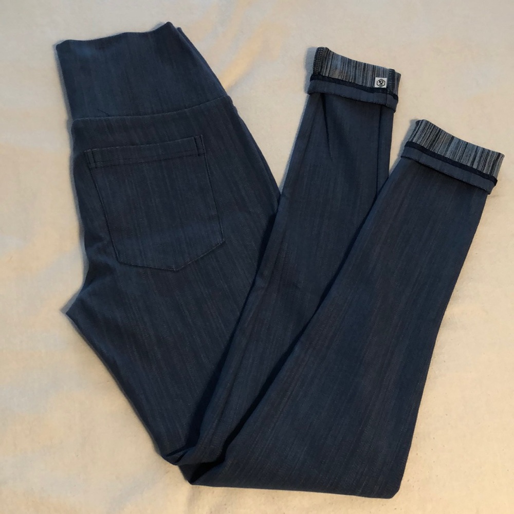 Agnes & Dora Knit Jeggings, medium denim, Small